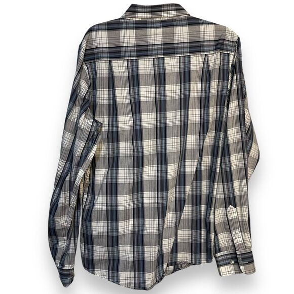 Airwalk Button Up Shirt Men's Large Gray Pockets Casual Western Outdoor Plaid - Picture 3 of 11